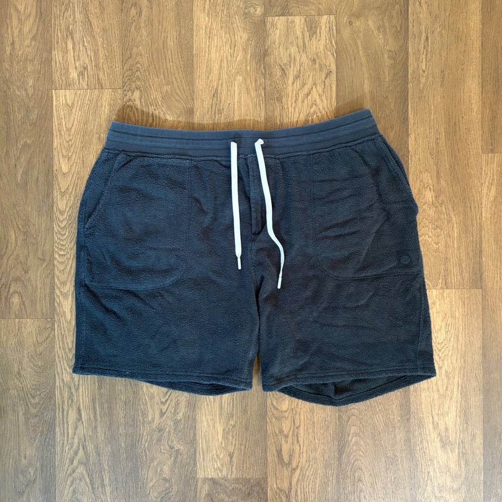 Outerknown Authentic Mens Hightide Terry Cloth Casual Surf Relaxed BlackShorts